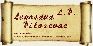 Leposava Miloševac vizit kartica